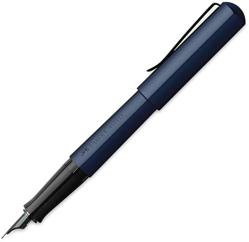 Faber-Castell 150541 Hexo Pluma estilográfica con trazo de escritura F (fino), azul, 1 unidad