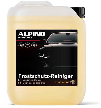 Alpino Scheibenfrostschutz KONZENTRAT bis -70°C (5 Liter) | Ergibt bis zu 15L | Frostschutzmittel Scheibenwaschanlage, Scheibenreiniger Auto Winter, Frostschutz, Scheibenwischwaser