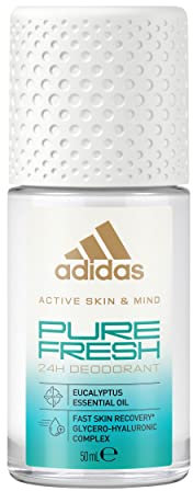 adidas Active Skin & Mind, Pure Fresh Deodorante Roll On per Uomo e Donna, 24 Ore di Protezione, 50 ml - Unisex