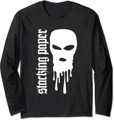 Gangster Hip Hop Rapper Sturmhaube Skimaske Streetwear Langarmshirt
