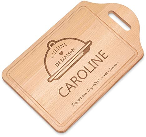 Maverton Planche à découper personnalisée pour femme | Plateau aperitif gravé pour maman, Planche dégustation décorative pour amie, anniversaire, ustensile de cuisine, Plat