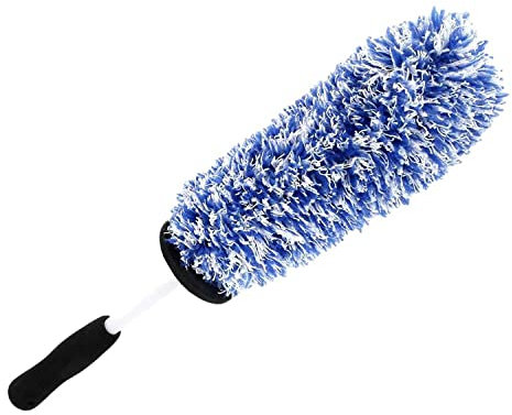 JOEBO Mikrofaser-Radreinigungsbürste, Autoradbürste, Felgenreinigungsbürste, Felgenbürste aus superfeiner Faser, Reifenwolle, weiche, dichte Fasern reinigen Räder sicher/22