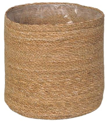 SMPLY. Cache-pot semi-rigide rond en osier idéal pour pots ou pots de fleurs en jute naturelle 30 x 30 cm