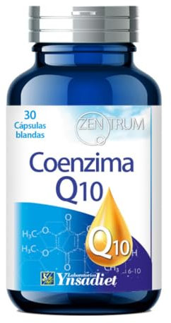 Coenzima Q10 100 mg Zentrum Ynsadiet | Antioxidante que contribuye a la obtención de energía | Ideal para Deportistas y Bienestar Cardiovascular | 30 Cápsulas Blandas