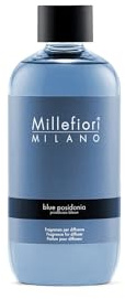 Millefiori Milano – Fragranza per Diffusore a Bastoncini 250 ml, Blue Posidonia – Profumatore Ambiente Raffinato con Note Marine e Fresche