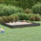 Tidyard Sandkasten mit Sitzen Sandkiste aus Holz Sandbox Grau Quadratisch Massivholz Kiefer