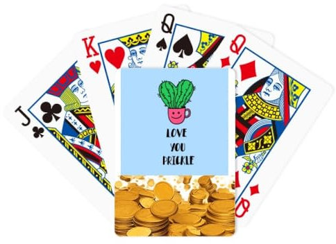 no/no Love You le Cactus Jeu de cartes à jouer Art déco Doré