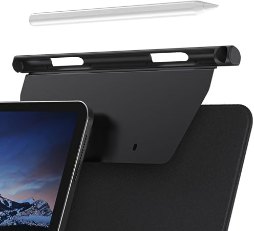 Pencil Stifthalter für Apple Pencil 2,Stylus-Stifthalter,Generation Hülle Kompatibel mit Magic Keyboard, Smart Keyboard Folio und Anderen Magnetisch Hülle, Stylus Pen Halter für iPad (Schwarz)