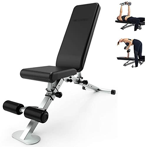 DSeenLeap Hantelbänke Fitnessstudio Professioneller Fitnesshocker, Faltbares Sit-Up-Board, Multifunktionaler Hantelhocker für den Haushalt, Fitnessstuhl für Bankdrücken