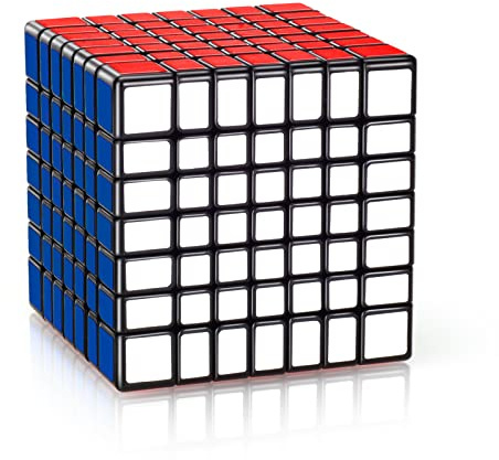 ESSALOO 7x7 Speed Cube, Cubo Magico Professionale 7x7x7 Nero, 3D Twist Brain Puzzle Game SpeedCube, Riempimento di Calzeper Ragazzi e Ragazze