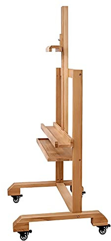 Meuble TV d'angle en bois massif avec roulettes verrouillables - Chariot de télévision universel élégant