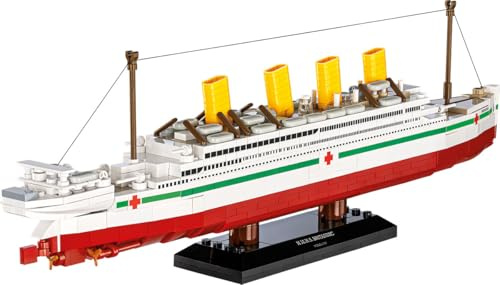 COBI H.M.H.S. BRITANNIC, Maßstab 1:700, 636 Teile, Modell mit Sockel | Bedruckt (Pad Printed), Namensschild, bewegliche Propeller, Kräne, Ruder, Historische Kollektion, Elemente aus der EU, ab 7