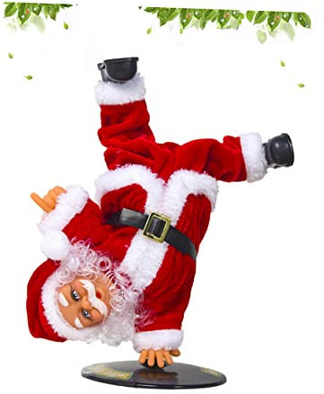 Warmhm Tanzender Weihnachtsmann mit Musik und Gesang Batteriebetriebene Weihnachtsfigur Weihnachtsspielzeug für Zuhause und Partydekoration