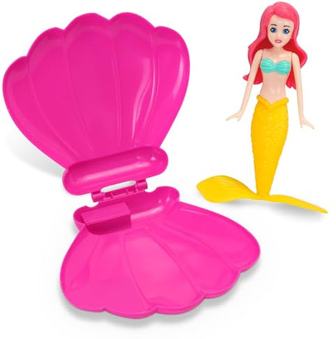 Pool Diving Toy Set, Diving Mermaids, Swimming Pool Accessories & Kids Pool Toys, Diving Games Training Children's Gifts, Little Mermaid Party Supplies (Yellow)