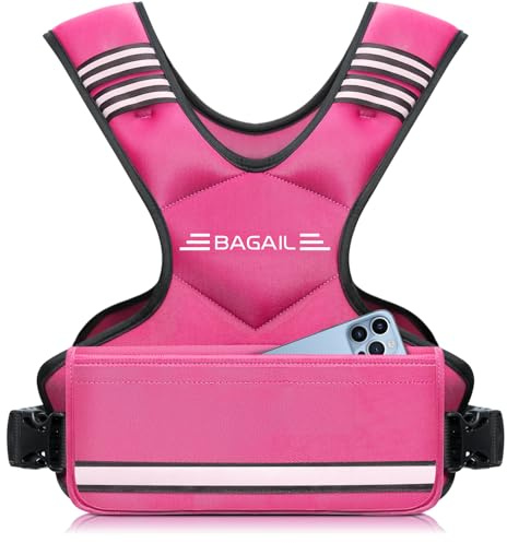 BAGAIL Gilet Lesté Réglable pour la Musculation, Sacs de Sable Amovibles en fer, Tour de Poitrine Réglable, Gilet de Fitness Robuste pour Hommes Femmes, Idéal pour les Entraînements en Salle de Sport
