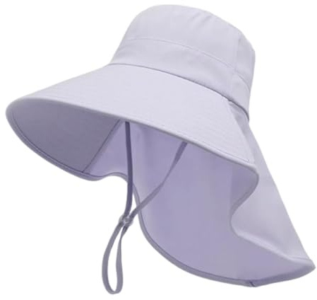 EIROVYA Sombrero de sol para Mujer,Gorras y Sombreros Protección UV,Sombrero de Pesca de ala Ancha,Sombrero de Verano para Playa,con Protector de Cuello,Gorra Proteccion Solar,Sombrero Verano Mujer