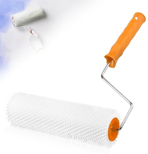 Stachelwalze Ausgleichsmasse, 23 cm Entlüftungswalze Stachellänge 14 mm Entlüftungsroller Kunststoff Nagelwalze Handstachelwalze Nagelrolle zur Entlüftung von Bodenbeschichtungen
