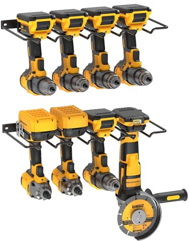 UNITEDPOWER Wall Mounted Power Tool Organizer Holder, Heavy Duty Utility Storage Rack for Battery Powered Hand Tools, Cordless Drill Rack, Workshop, Shed, Garage