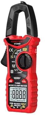 Pince ampèremétrique numérique HT206A, ampèremètre 206D, courant alternatif, continu, 600 A, multimètre professionnel, testeur de tension électrique, rétroéclairage bicolore(HT206D AC DC Pro)