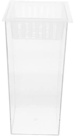 KOMBIUDA Kleiner Transparenter Fischglas Aquarium Hydroponik Vase für Büro Schreibtisch Multifunktionaler Betta Fisch Tank mit Doppelwand Stilvolle Wohn und Bürodekoration Micro Landschaft