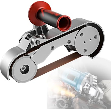 LwiftGal Lijadora De Banda Profesional para Tubos, 1100 W, 6 Velocidades Variables Y Bandas De Lijado, Ideal para Pulir, Dar Acabado Y Eliminar óXido En TuberíAs Y Tubos 2-wheelworkinghead