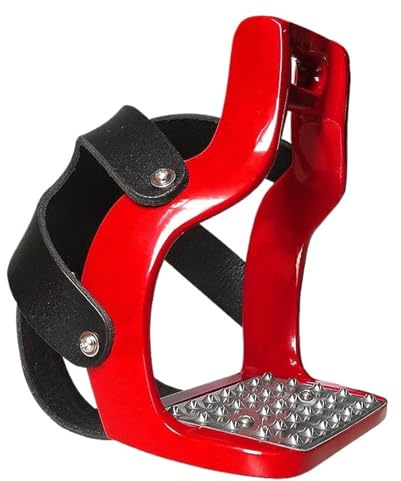 Flexibla aluminiumfästen pedaler med halkfritt nätskydd (röd)