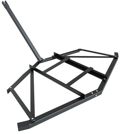 Garvee Rastrello trainato Pesante in Acciaio per vialetti e Strade di Ghiaia - 2 Barre Regolabili, Grader per ATV, UTV e trattori da Giardino, Accessorio per Tosaerba - Robusto e efficiente - 66