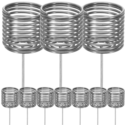 BCOATH Supports de Plantation 10 Pièces en Acier Inoxydable, Paniers à Engrais pour Jardinage Bio, Adaptés aux Plantes Fleuries et Potager