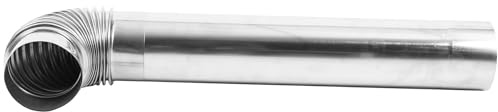 WESIEVYA Stove Chimney Flue Exhaust Pipe Stainless Steel Adjustable Height Accessories for Wood-Burning Fireplaces and Boilers