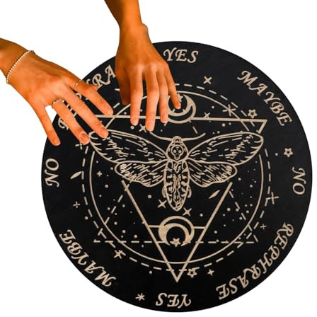 Tablero Espiritual | Tablero De Madera Esotérico con Letras Y Puntero | Juego De Tabla Ouija Adivinación Cartomancia para Principiantes Y Amigos