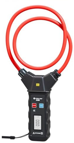 Akfldms Pinza Amperimétrica Flexible, Detector de Fugas Profesional de Alta Precisión, Rango 0-9999 A, Pinza Amperimétrica Portátil.