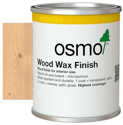 Osmo Wood Wax Finish 3102, Lightly Steamed Beech Satin Finish, 125ml Tester Size - Durable Furniture Wax for Wooden Furniture, Water-Resistant Floor Wax, Wood Treatments - Ideal for Oak, Pine & More