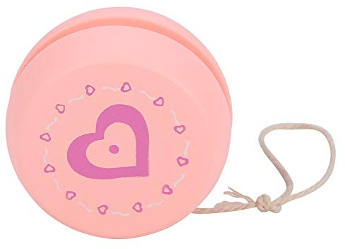 Zerodis Lernspielzeug, reaktionsfreudig, magisch, aus Holz, Jo-Yo, frühes Lernspielzeug mit Cartoon-Motiv, für Kinder (Pink)