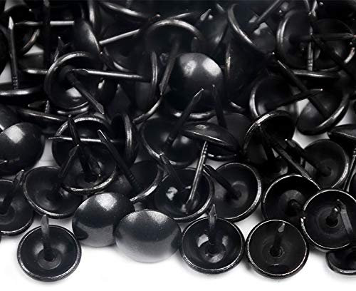 1000 Clous tapissier - Gris anthracite - Ø9,5mm - Lentille fer