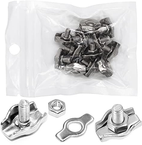 YYWEi 12Pcs M2 Single Wire Rope Clip Cable Clamp for 1.5mm-2mm Rope