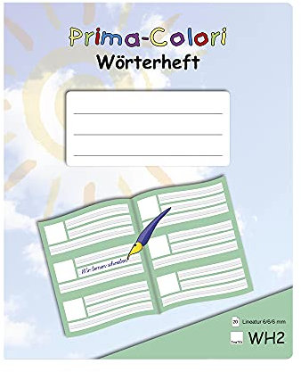 Prima-Colori Wörterheft - WH2 - Lineatur 6/6/6 mm - TimeTEX - FormaTex-Format A5+ - Schreiblern-Heft - 92333