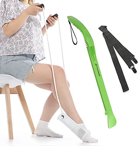 Anziehhilfe für Socken und Hosen und Schuhe，Sockenanzieher Sockenanziehhilfe Anziehhilfe für ältere Behinderte Schwangere