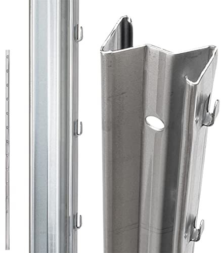 VOSS.farming Z-Profil Pfosten 1,5m für Forstzaun verzinkt Wildgatter Wildzaun Zaun Pfahl Knotengeflecht Zaunpfosten Zaunpfähle Weidezaun Drahtzaun Wildschutzzaun