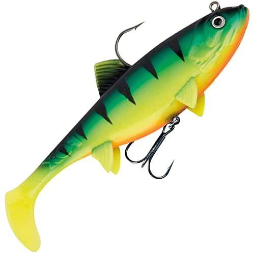Fox Rage Leurre souple Swimbait – Replicant Wobble, UV Firetiger, 18 cm – 90 g, 1 pièce