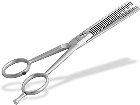 Fellschere aus Solingen Effilierschere Hunde-Schere mit 2-Seitiger Zahnung Ausdünnschere Made in Germany Fell Haarschere mit Scharfem Schnitt für Hunde Katzen zum Ausdünnen des Tierfells (15,24 cm)