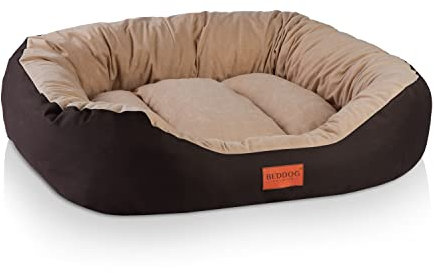 BedDog Hundebett Mittelgroße Hunde - Hundekissen XL - Hundekorb - Hundekörbchen - Hundesofa - Hundebetten für Mittelgroße Hunde - Dog Bed - Hunde Bett - Körbchen Hund Alicante-Gewebe