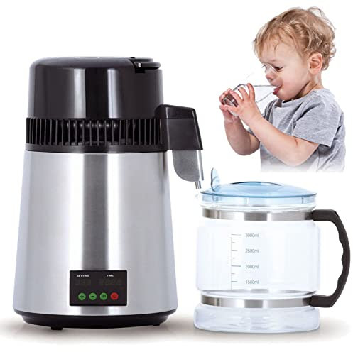 LMYYDES Destilador de Agua 4L Fabricante de Agua destilada Máquina de Filtro Purificador de destilación destilada Aparato de Alcohol Ilegal Kit de dispensador de Bricolaje para electrodomésticos