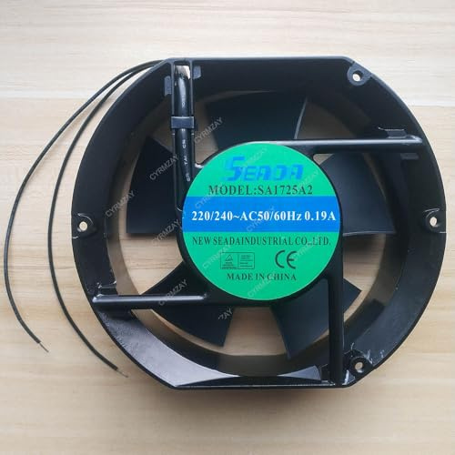 CYRMZAY Compatible For SEADA SA1725A2 220-240V 0.19A 17251 17CM 2-Wire cooling fan