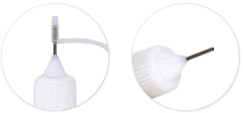TERPCO 10 Stück Quetsch-Applikator-Flaschen, Tropfflaschen mit Nadelspitzenkappen für Flüssigkeiten 5/10/15/20/30/50/100/120 ml, 10 Stück x 50 ml, weiße Kappe, LDPE