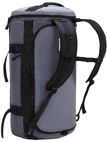 MIER Große Sporttasche Wasserabweisend Sportrucksack mit Schuhfach umwandelbar in Rucksack, Grau 60L