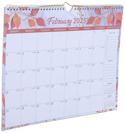 NUOBESTY Hängender Monatskalender Mit Floraler Gestaltung Großer Wandkalender Für Home Office Kreative Wanddeko Stabil Und Funktional Mit Datum Notizen Und Erinnerungen