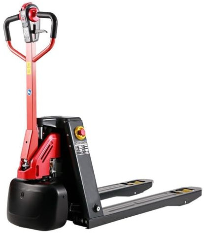 Carretilla elevadora para manipulación de bandejas Transpaleta eléctrica completa, transpaleta con alimentación de litio para manipulación de materiales, almacén, supermercado Capacidad de 3300 libr