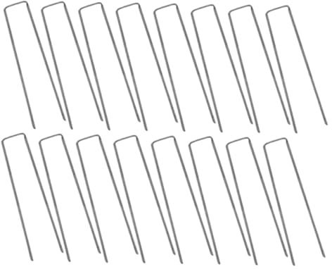 Happyyami 50pièces Agrafes De Jardin Type Clous Galvanisé pour Fixation De Gazon Artificiel Et Tentes Résistants Et