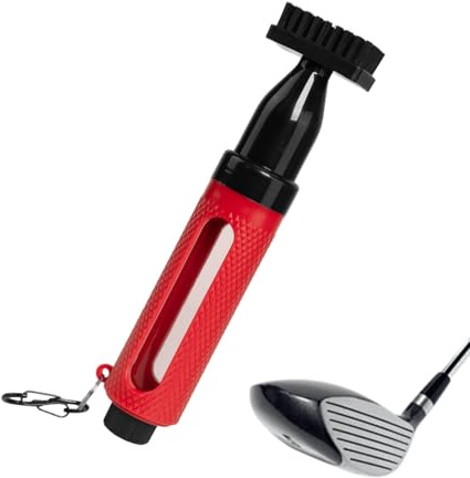 Brosse de golf de type presse – Nettoyeur de club portable, brosse à eau style bouteille, outil à poils rigides | Utilisation sans effort pratique pour fers à repasser, bois, putters, équipement