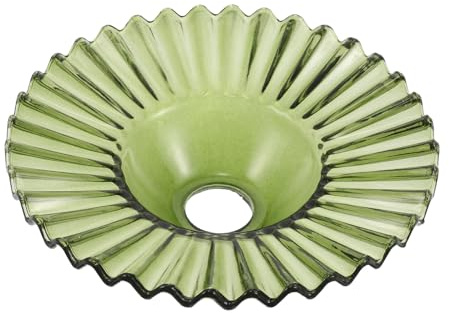 Homoyoyo Abat-Jour en Verre Vert Foncé Suspendre Abat-Jour de Cloche Verre Soufflé à la Main Abat-Jour de Rechange pour Luminaire Suspendu Décoration Intérieure Style Japandi et
